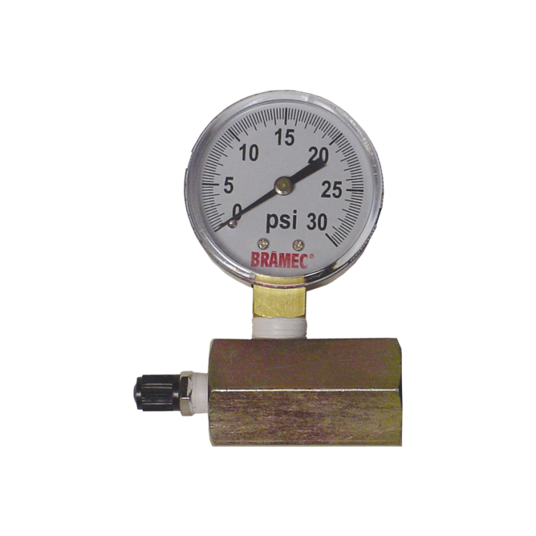 Horizontal Hex Fitting Gas Line Test Gauge Bramec Corporation Wholesale Distributer of Parts