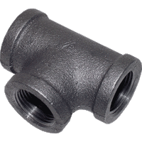Malleable Black Iron Pipe Fittings - Tees