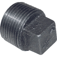 Malleable Black Iron Pipe Fittings - Plugs