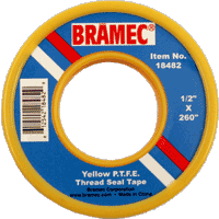 Yellow Gas Line PTFE Thread Tape
