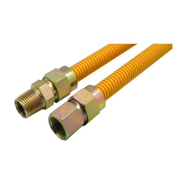 5/8 Yellow Coated Stainless Steel Flexible Gas Connectors - Bramec  Corporation - Wholesale Distributer of Parts & Supplies