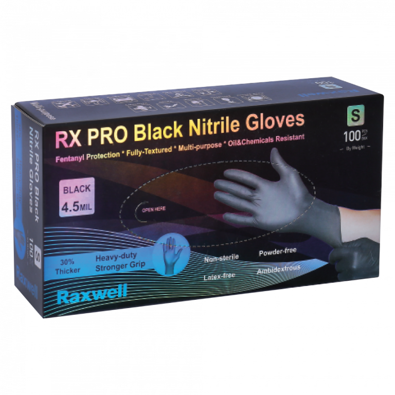 4.5 Mil Black Nitrile Gloves Bramec Corporation Wholesale